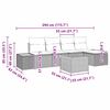 vidaXL Σετ Καναπέ Κήπου 6 pcs μπεζ και κρεμ 184 x 62 x 85 εκ.