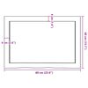 vidaXL Ράφι Τοίχου Ανοιχτό Καφέ 60x40x(2-4)εκ. Επεξ. Μασίφ Ξύλο Δρυός