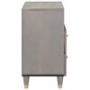 vidaXL Κομοδίνο με συρτάρι Γκρι 50 x 33 x 62 εκ. Μασίφ ξύλο μάνγκο