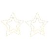 vidaXL Χριστουγεννιάτικα φώτα αστέρι σιλουέτα 2 τεμάχια 50 LED