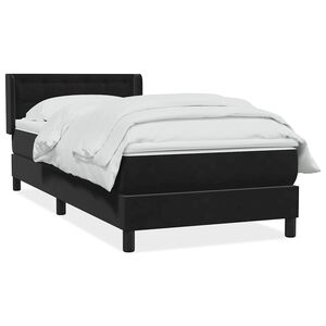 vidaXL &Kappa;&rho;&epsilon;&beta;ά&tau;&iota; Boxspring &mu;&epsilon; &Sigma;&tau;&rho;ώ&mu;&alpha; &Mu;&alpha;ύ&rho;&omicron; 90x210 &epsilon;&kappa;. &Beta;&epsilon;&lambda;&omicron;ύ&delta;&iota;&nu;&omicron;