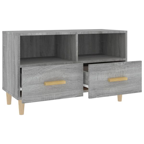 vidaXL Έπιπλο Τηλεόρασης Γκρι Sonoma 80x36x50 εκ. από Επεξεργ. Ξύλο
