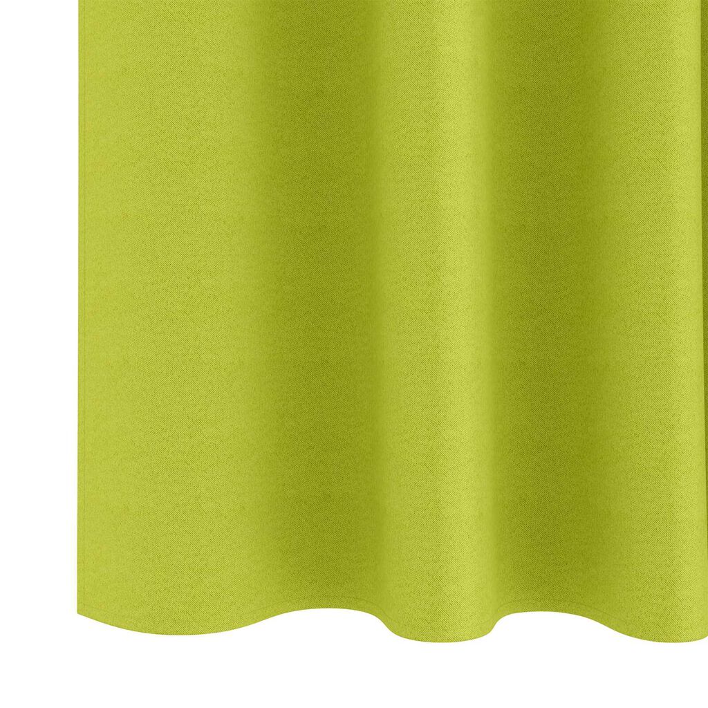 vidaXL Κουρτίνες με κουρτίνες 2 pcs Λαχανί 260 x 140 εκ. Πολυεστέρας