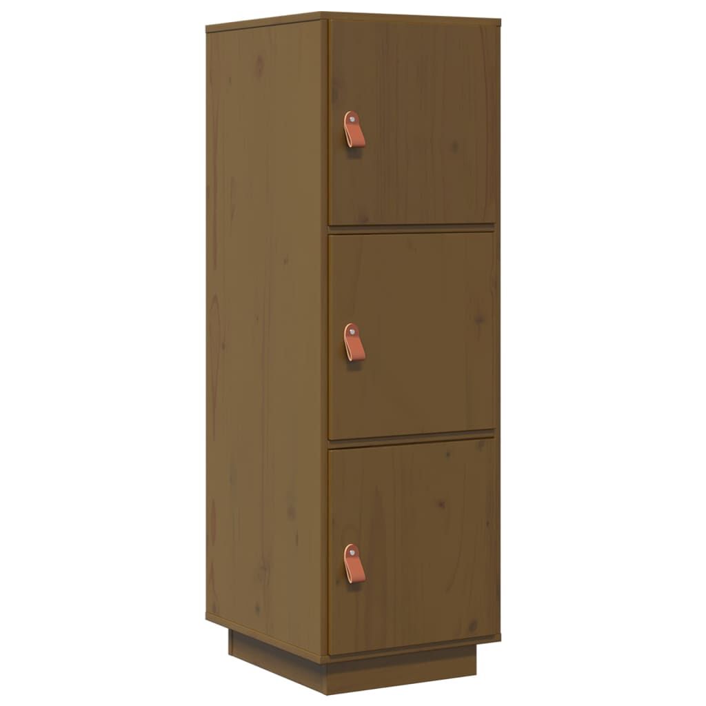 vidaXL Ντουλάπι Ψηλό Καφέ Μέλι 34x40x108,5 εκ. από Μασίφ Ξύλο Πεύκου