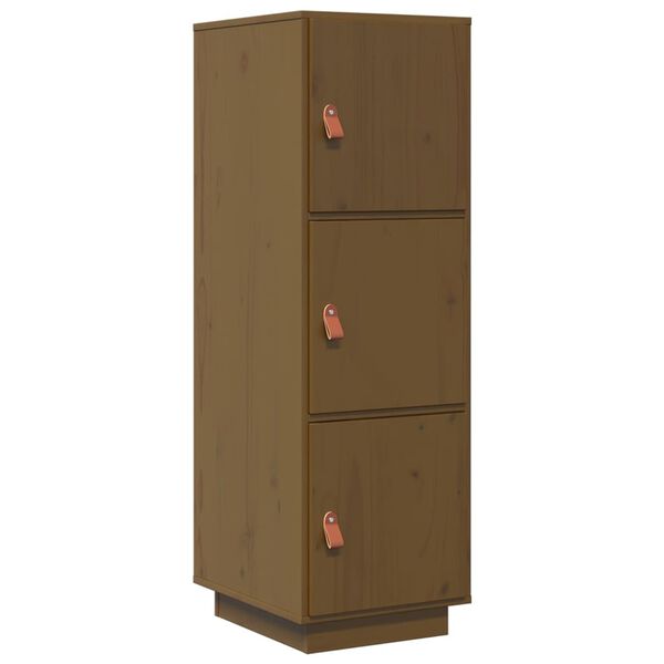vidaXL Ντουλάπι Ψηλό Καφέ Μέλι 34x40x108,5 εκ. από Μασίφ Ξύλο Πεύκου
