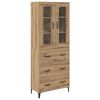 vidaXL Highboard Artisan Oak 69,5 x 34 x 180 &epsilon;&kappa;. &Epsilon;&pi;&epsilon;&xi;&epsilon;&rho;&gamma;&alpha;&sigma;&mu;έ&nu;&omicron; &xi;ύ&lambda;&omicron;