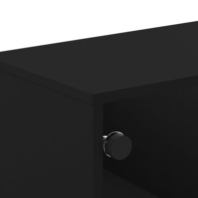 vidaXL Έπιπλο Τηλεόρασης Μαύρο 102x37x50 εκ. με Γυάλινες Πόρτες