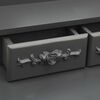 vidaXL Μπουντουάρ με Σκαμπό Γκρι 50 x 59 x 136 εκ. από Ξύλο Παυλώνιας