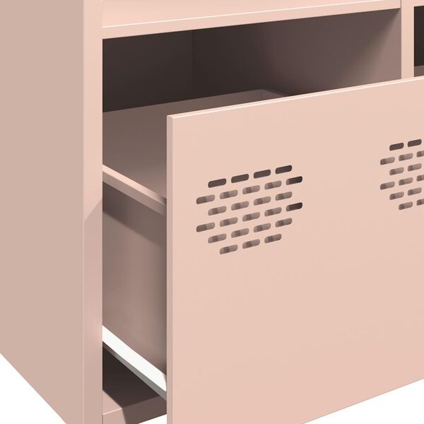 vidaXL Ντουλάπα Ροζ 68x39x103,5 εκ. από Χάλυβα