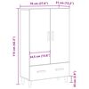 vidaXL Highboard &Mu;&alpha;ύ&rho;&eta; &Omicron;&xi;&upsilon;ά 70 x 31 x 115 &epsilon;&kappa; &Epsilon;&pi;&epsilon;&xi;&epsilon;&rho;&gamma;&alpha;&sigma;&mu;έ&nu;&omicron; &xi;ύ&lambda;&omicron;