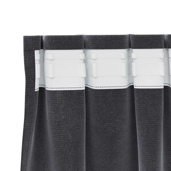 vidaXL Κουρτίνες με κουρτίνες 2 pcs Σκούρο γκρι 140 x 140 cm Βελούδο