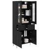 vidaXL Highboard &Mu;&alpha;ύ&rho;&eta; &Omicron;&xi;&upsilon;ά 69,5 x 34 x 90 &epsilon;&kappa;. &Epsilon;&pi;&epsilon;&xi;&epsilon;&rho;&gamma;&alpha;&sigma;&mu;έ&nu;&omicron; &xi;ύ&lambda;&omicron;