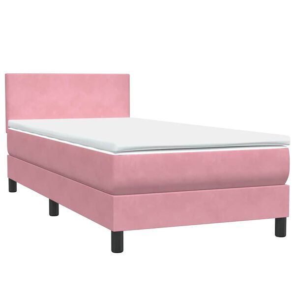 vidaXL &Kappa;&rho;&epsilon;&beta;ά&tau;&iota; Boxspring &mu;&epsilon; &Sigma;&tau;&rho;ώ&mu;&alpha; &Rho;&omicron;&zeta; 80x220 &epsilon;&kappa;. &Beta;&epsilon;&lambda;&omicron;ύ&delta;&iota;&nu;&omicron;