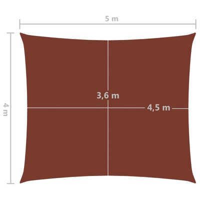 vidaXL Πανί Σκίασης Ορθογώνιο Τερακότα 4 x 5 μ. από Ύφασμα Oxford