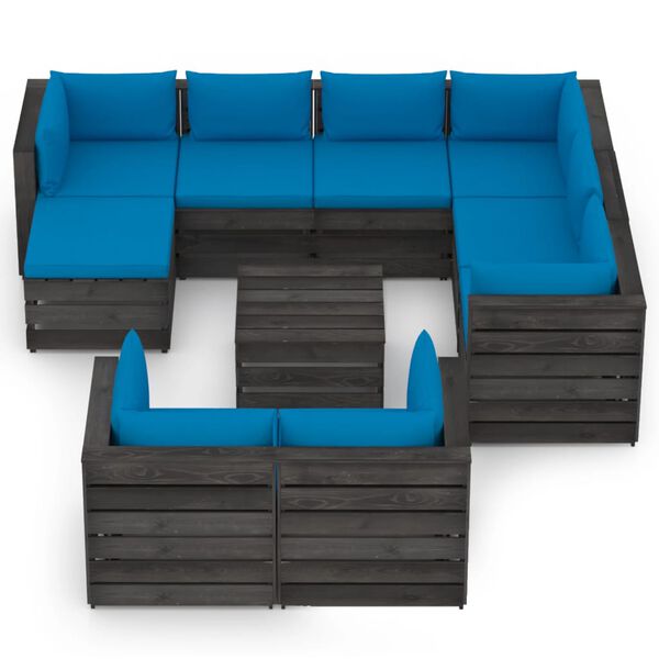 vidaXL &Sigma;&alpha;&lambda;ό&nu;&iota; &Kappa;ή&pi;&omicron;&upsilon; 10 &Tau;&epsilon;&mu;&alpha;&chi;ί&omega;&nu; &alpha;&pi;ό &Gamma;&kappa;&rho;&iota; &Epsilon;&mu;&pi;&omicron;&tau;&iota;&sigma;&mu;έ&nu;&omicron; &Xi;ύ&lambda;&omicron; &mu;&epsilon; &Mu;&alpha;&xi;&iota;&lambda;ά&rho;&iota;&alpha;