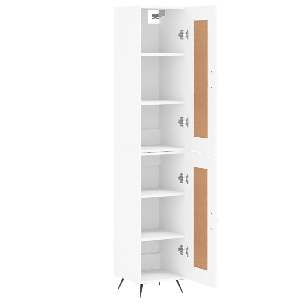 vidaXL Ντουλάπι Λευκό 34,5 x 34 x 180 εκ. από Επεξεργασμένο Ξύλο