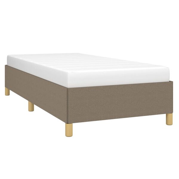 vidaXL Σκελετός Κρεβατιού Χωρίς Στρώμα Taupe 100 x 200 εκ. Υφασμάτινο