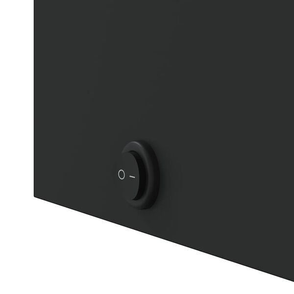 vidaXL Καθρέφτης Μπάνιου με Ντουλάπι & LED Αψίδα Μαύρο 42x13x70 εκ.