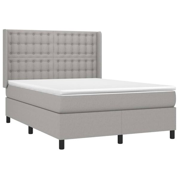 vidaXL &Kappa;&rho;&epsilon;&beta;ά&tau;&iota; Boxspring &mu;&epsilon; &Sigma;&tau;&rho;ώ&mu;&alpha; &Alpha;&nu;&omicron;&iota;&chi;&tau;ό &Gamma;&kappa;&rho;&iota; 140x190 &epsilon;&kappa;. &Upsilon;&phi;&alpha;&sigma;&mu;ά&tau;&iota;&nu;&omicron;