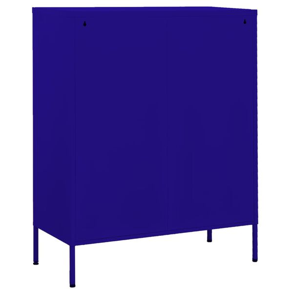 vidaXL Ντουλάπι Αποθήκευσης Ναυτικό Μπλε 80x35x101,5 εκ. από Ατσάλι