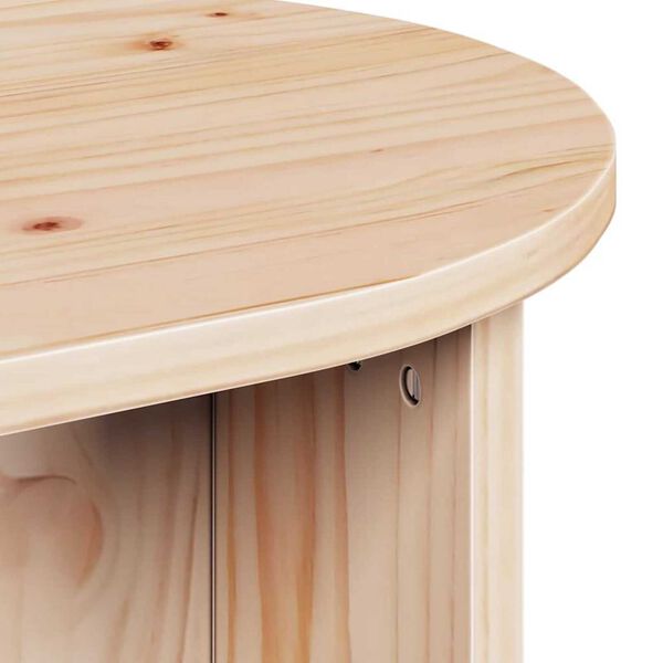 vidaXL Τραπεζάκι σαλονιού Φυσικό 80 x 39.5 x 35 εκ. Μασίφ ξύλο πεύκου
