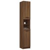 vidaXL Ντουλάπι Μπάνιου Καφέ Δρυς 32x34x188,5 εκ. Επεξεργασμένο Ξύλο
