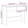 vidaXL Τραπέζι Κονσόλα Γκρι Sonoma 90x36x75 εκ. Επεξεργασμένο Ξύλο