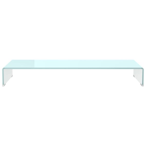vidaXL Βάση Τηλεόρασης/Οθόνης Πράσινη 100 x 30 x 13 εκ. Γυάλινη
