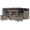 vidaXL Σετ Καναπέ Κήπου 8 pcs Γκρι συνθετικό ρατάν