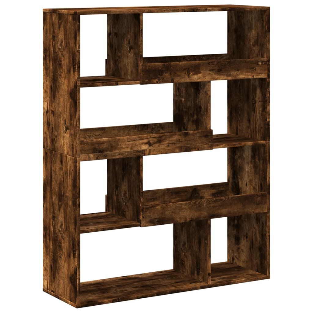 vidaXL Βιβλιοθήκη Καπνιστή Δρυς 100x33x125,5εκ. από Επεξεργασμένο Ξύλο