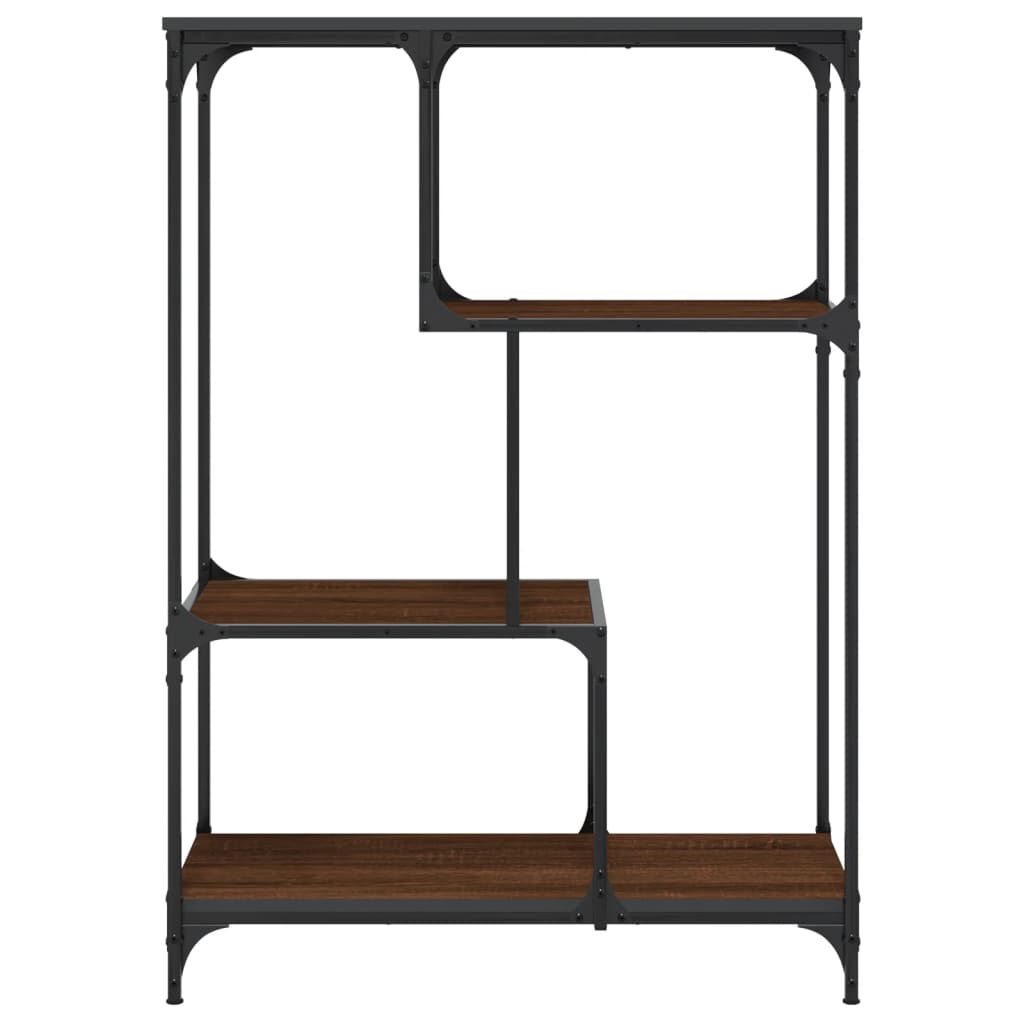vidaXL Βιβλιοθήκη Καφέ Δρυς 81 x 36 x 115 εκ. Επεξεργ. Ξύλο / Ατσάλι