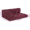 vidaXL Μαξιλάρι για καναπέ παλέτας 3 pcs Καφετί ύφασμα