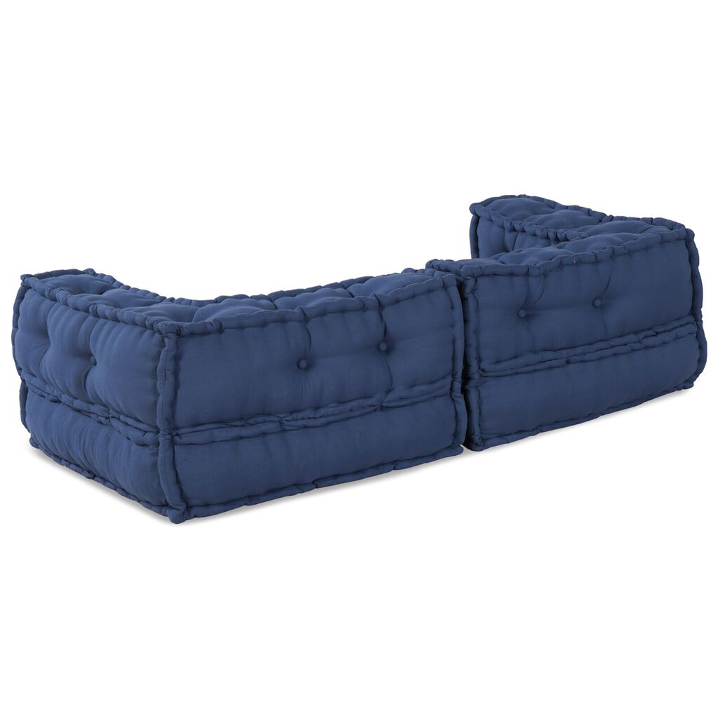 vidaXL Μοντέρνα Πουφ Indigo 140x70x36 Υφάσματος
