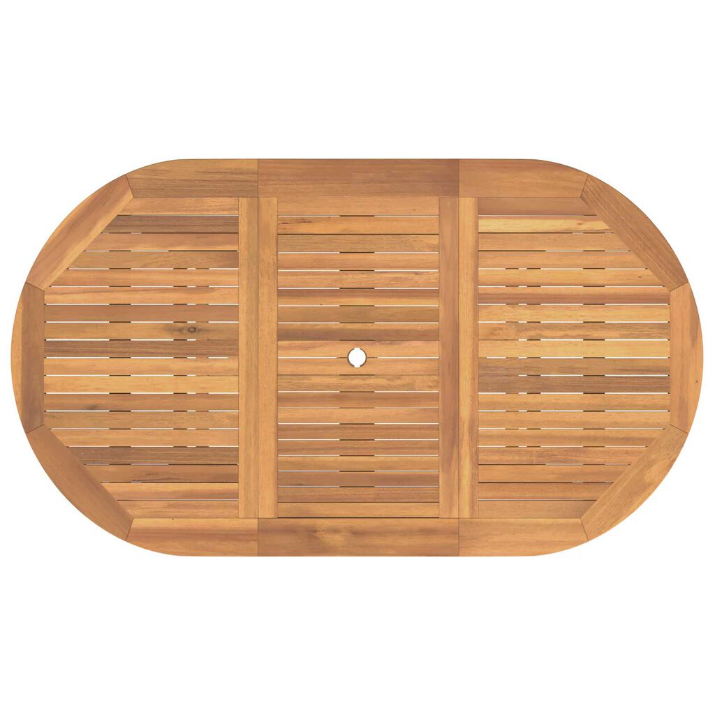 vidaXL Σέτ φαγητού για κήπο 7 pcs Καστανό Μασίφ ξύλο teak