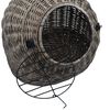 vidaXL Καλάθι Μεταφοράς Γάτας Γκρι 60x45x45 εκ. από Φυσικό Ξύλο Ιτιάς