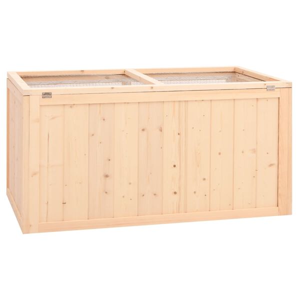 vidaXL Κλουβί Χάμστερ 89,5 x 45 x 45 εκ. από Μασίφ Ξύλο Ελάτης