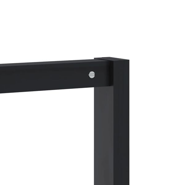 vidaXL Κρεμάστρα Ρούχων Παπουτσοθήκη Μαύρη 113x40x157,5 εκ Μασίφ Πεύκο