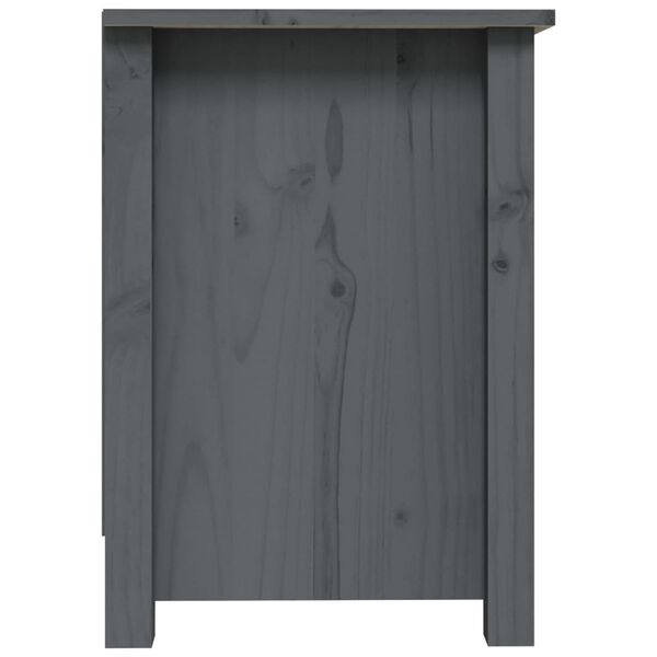 vidaXL Έπιπλο Τηλεόρασης Γκρι 70x36,5x52 εκ. από Μασίφ Ξύλο Πεύκου