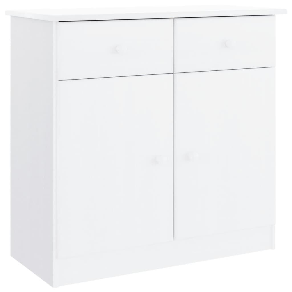 vidaXL Ντουλάπι ALTA Λευκό 77 x 35 x 165 εκ. από Μασίφ Ξύλο Πεύκου