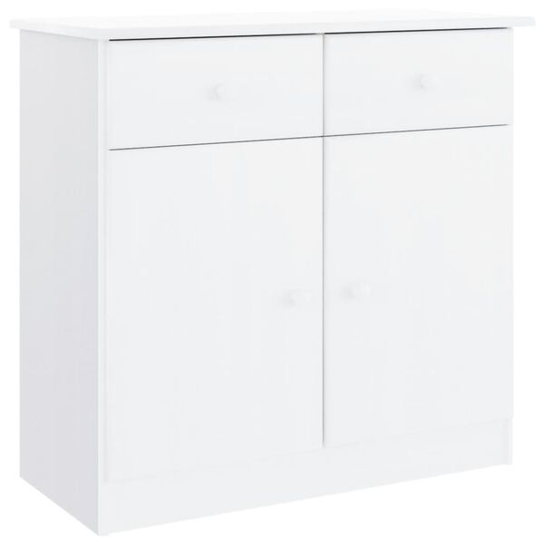 vidaXL Ντουλάπι ALTA Λευκό 77 x 35 x 165 εκ. από Μασίφ Ξύλο Πεύκου