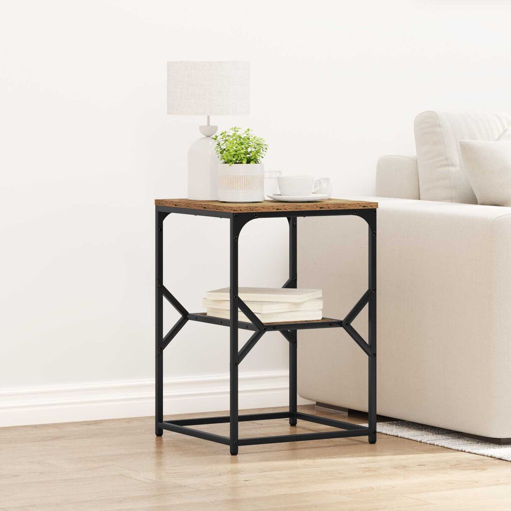 vidaXL Τραπεζάκι Πλευράς Παλαιό ξύλο 41 x 40 x 60 εκ.