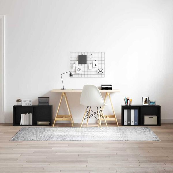 vidaXL Σετ επίπλου τηλεόρασης 2 pcs Μαύρη δρυς 72 x 35 x 36.5 cm