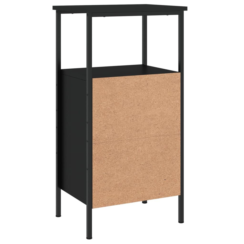 vidaXL Κομοδίνο Μαύρο 41 x 31 x 80 εκ. από Επεξεργασμένο Ξύλο