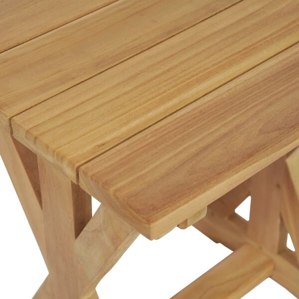 vidaXL Σκαμπό Κήπου 2 τεμ. 42 x 35 x 45 εκ. από Μασίφ Ξύλο Teak