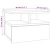 vidaXL Κομοδίνα Κρεμαστά 2 τεμ. Γκρι sonoma 40x31x27 εκ. Επεξεργ. Ξύλο