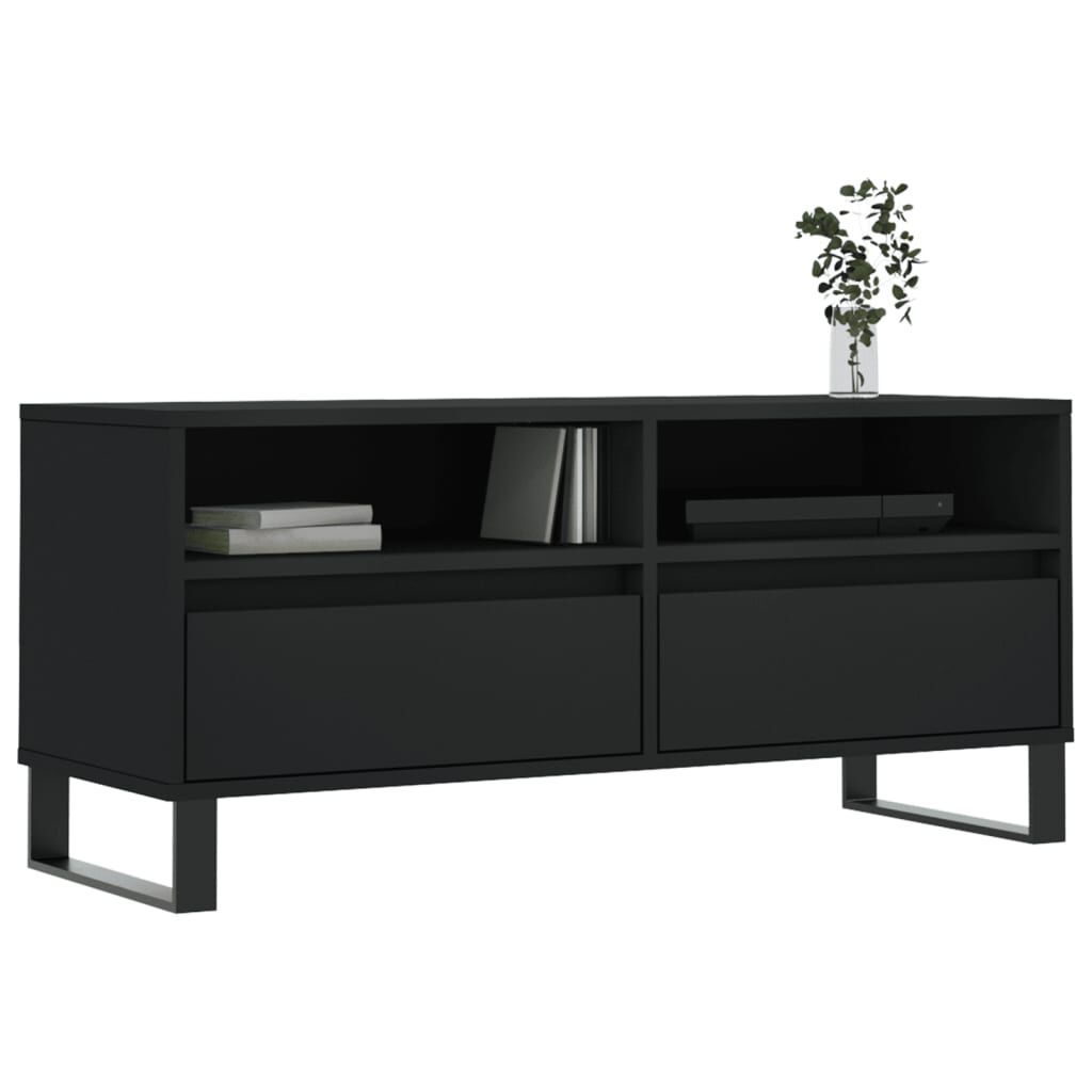 vidaXL Έπιπλο Τηλεόρασης Μαύρο 100x34,5x44,5 εκ. Επεξεργ. Ξύλο
