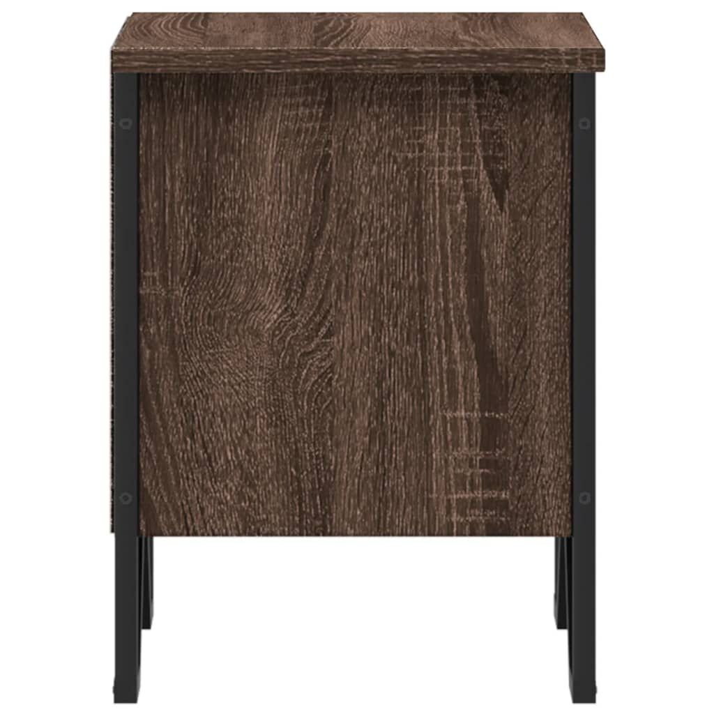 vidaXL Κομοδίνο Καφέ Δρυς 40 x 30 x 40 εκ. από Επεξεργασμένο Ξύλο