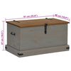vidaXL Σεντούκι αποθήκευσης HALDEN γκρι 91x48x47 cm μασίφ ξύλο πεύκο