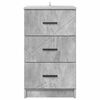 vidaXL Κομοδίνο Γκρι σκυροδέματος 38 x 38 x 66 εκ Επεξεργασμένο ξύλο