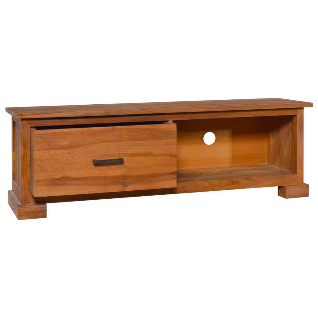 vidaXL Έπιπλο Τηλεόρασης 112 x 30 x 37 εκ. από Μασίφ Ξύλο Teak